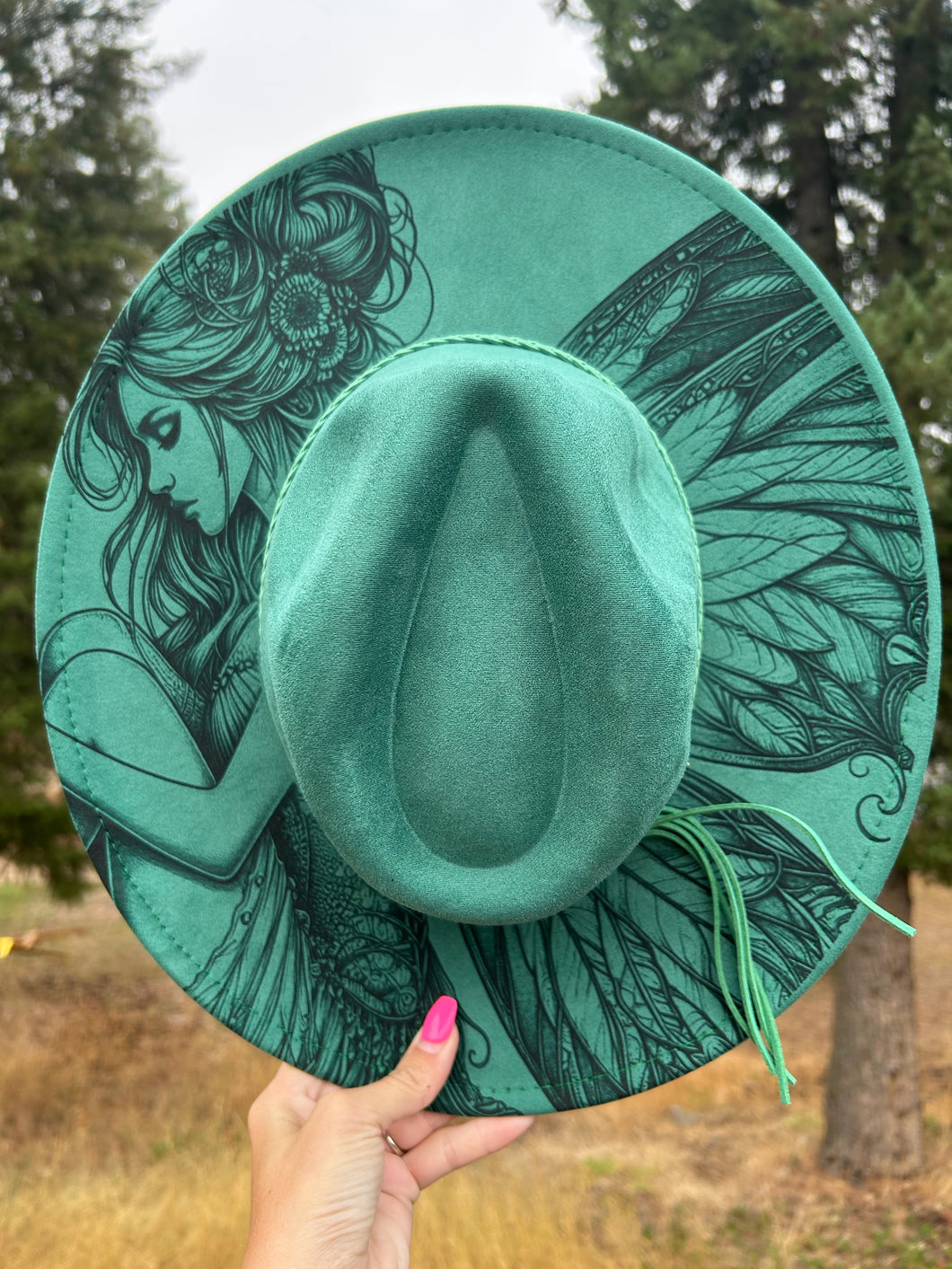 Fairy Engraved Fedora Hat