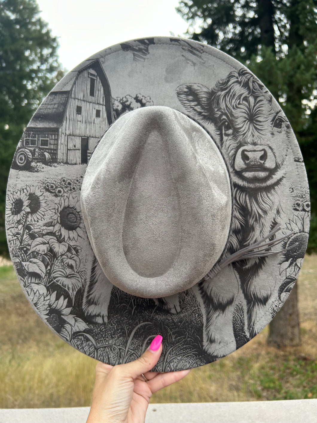 Highland Cow Fedora Hat