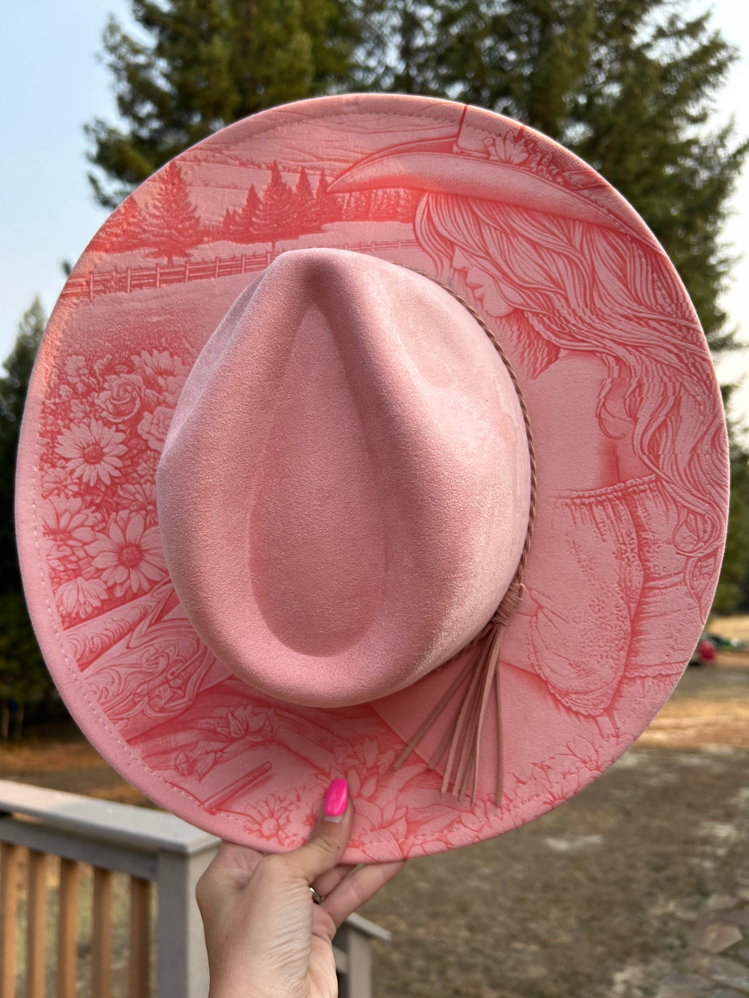 Country Engraved Fedora Hat