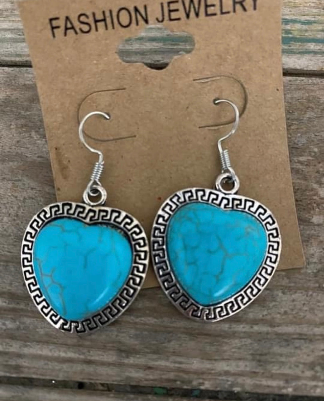 Turquoise Heart Earrings