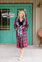 Load image into Gallery viewer, Crazy Train Moovin Buffalo Plaid Cow Robe
