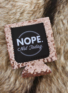 Nope Not Today Sequin Can Cooler