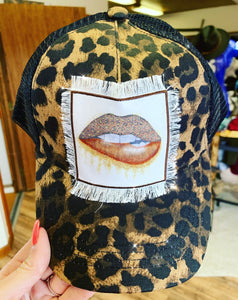 Leopard Lips Trucker Hat