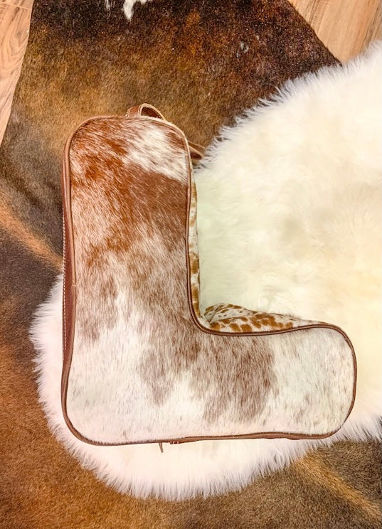 Cowhide & Leather Boot Bag