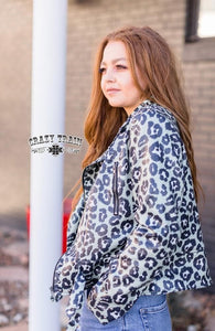 Taylor Leather Leopard Jacket