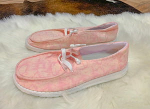 Gypsy Jazz Pink Slip-Ons