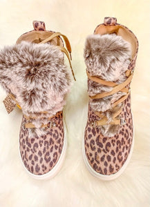 Leopard Print Fur Boots